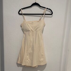 Cream Spaghetti Strap Dress